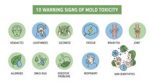 toxicidad moho síntomas infografía