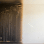 Restauración de daño por incendio - Antes y despues