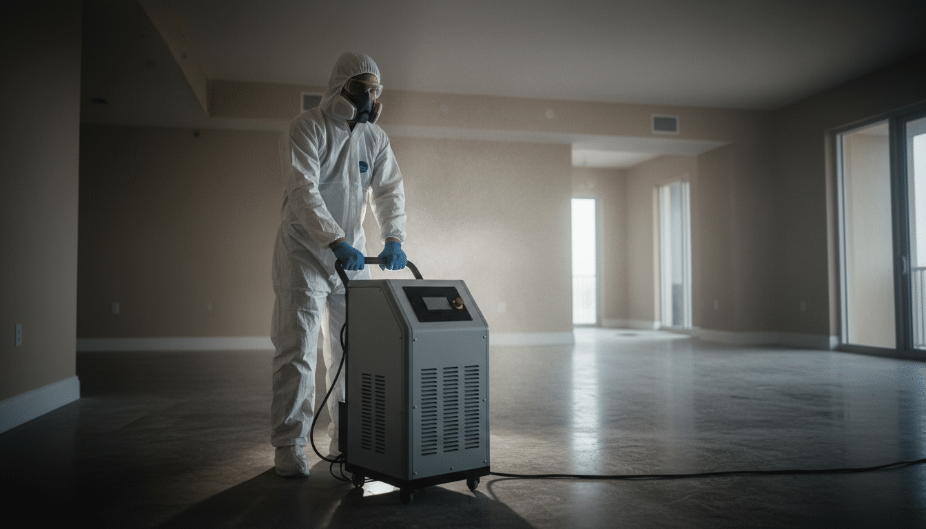 Aerial view of South Florida rental properties during storm season highlighting water damage vulnerability